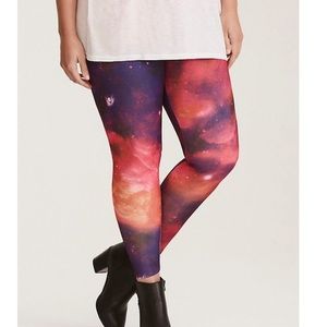 NWT Galaxy print full length leggings size 3